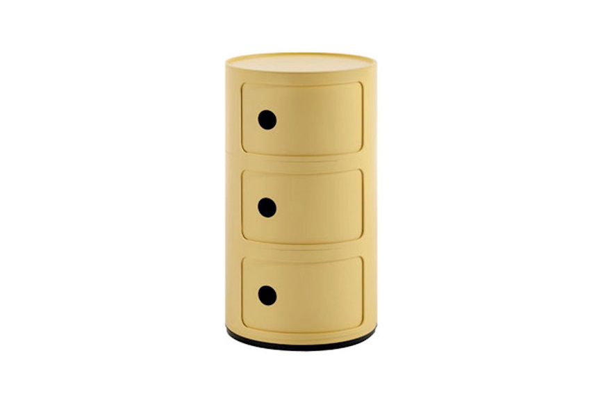Drawer Componibile Bio three elements yellow Kartell