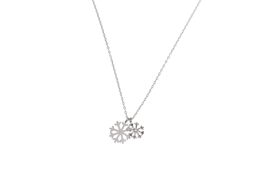 Necklace silver with snowflake with zircons Selezione Zanolli