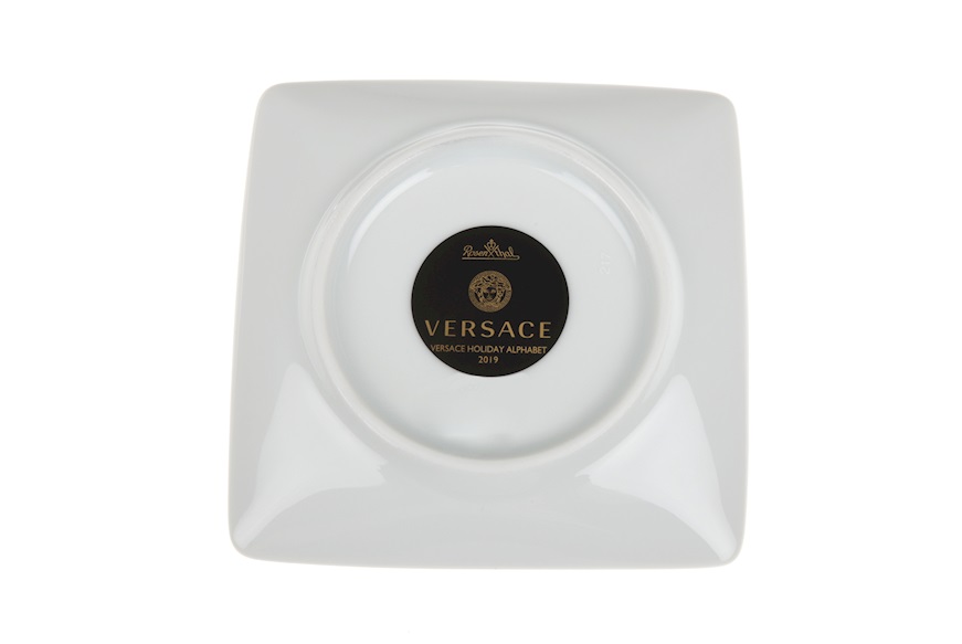 Versace Plate Holiday Alphabet porcelain letter A | Buy on Zanolli