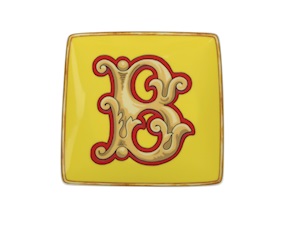 Plate Alphabet porcelain letter B Versace