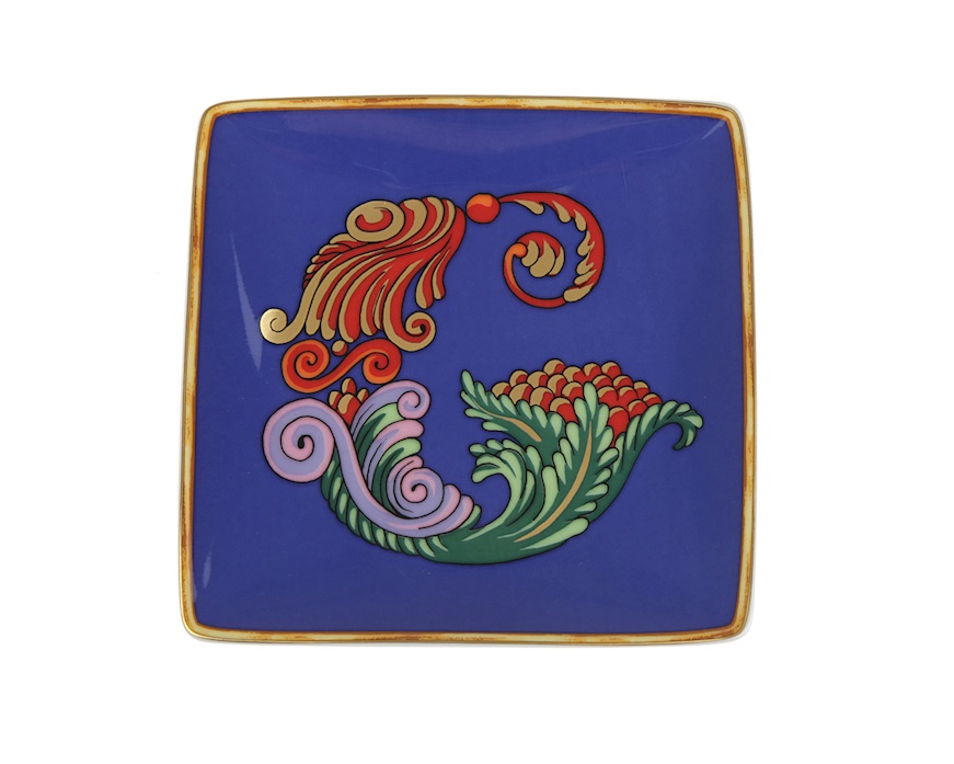 Piattino Alphabet porcellana lettera G Versace