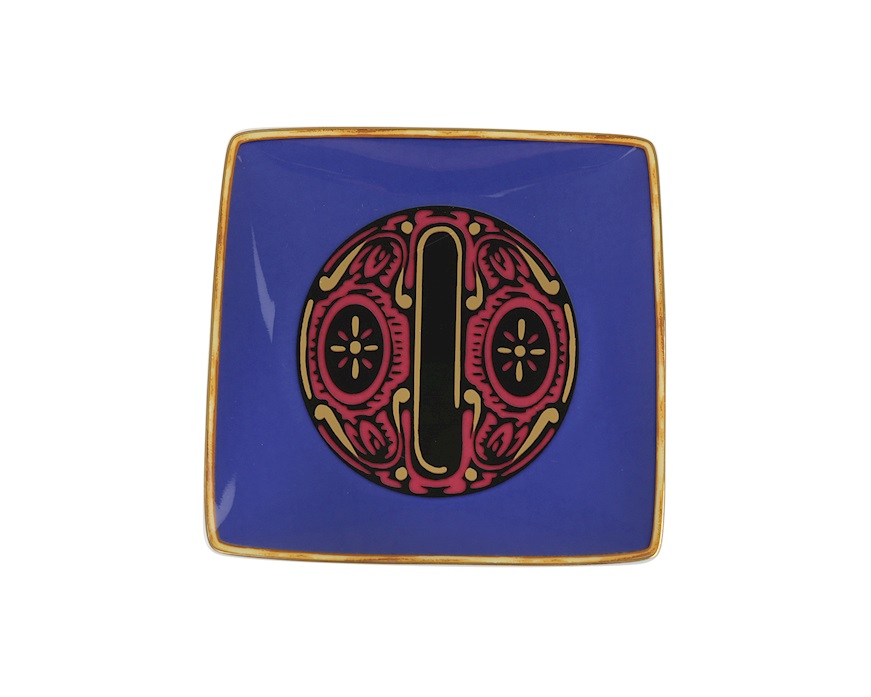 Piattino Alphabet porcellana lettera O Versace