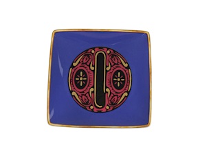Piattino Alphabet porcellana lettera O Versace