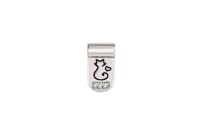 Charm SeiMia silver cat with zircons Nomination