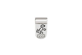 Charm SeiMia silver dog with zircons Nomination