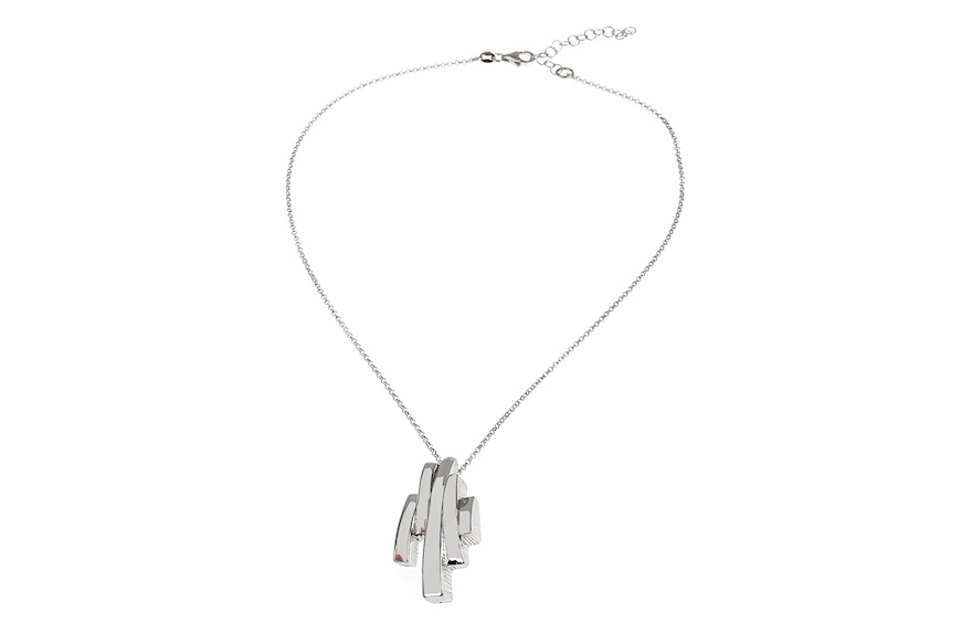 Necklace silver with bars pendant Selezione Zanolli