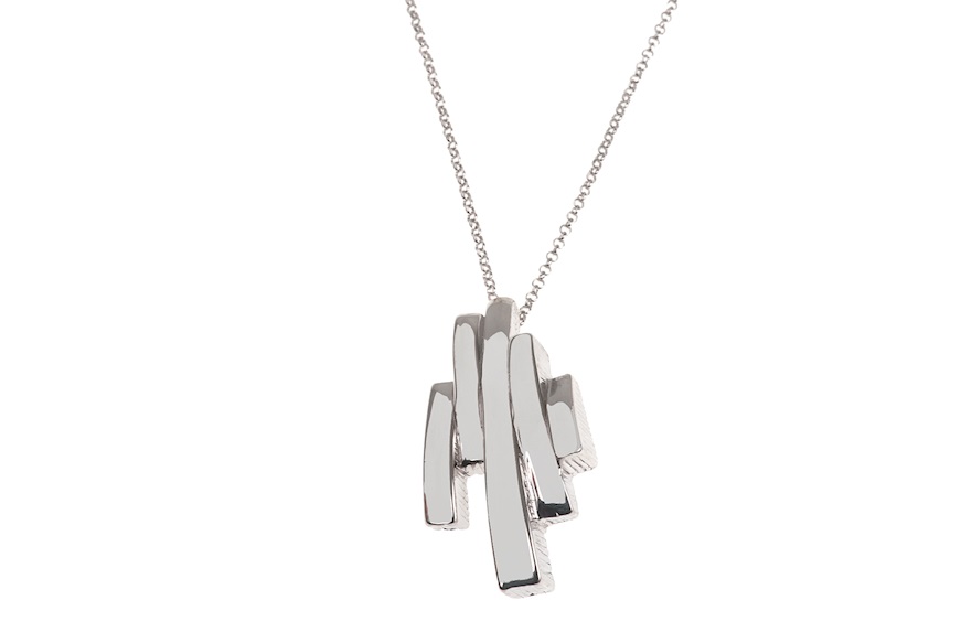 Necklace silver with bars pendant Selezione Zanolli