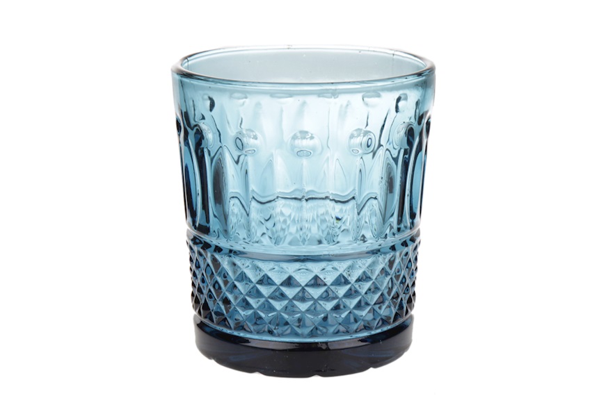 Bicchiere acqua Barocco blu orion Onlylux