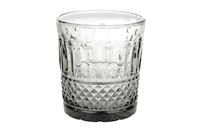 Water glass Barocco fumè Onlylux