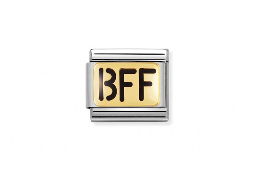 BFF Composable acciaio oro e smalto Nomination