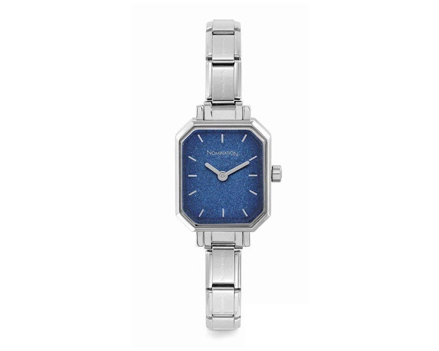 Orologio donna Composable acciaio con quadrante in glitter blu Nomination