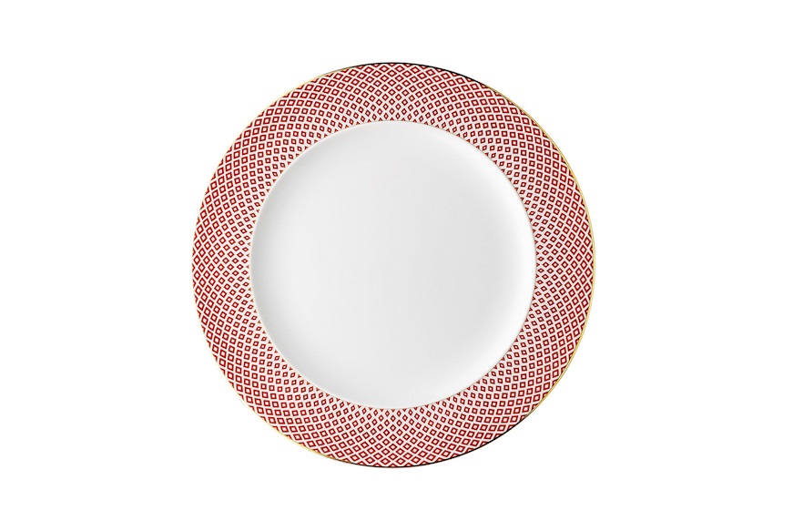 Dessert plate Francis Carreau porcelain red Rosenthal