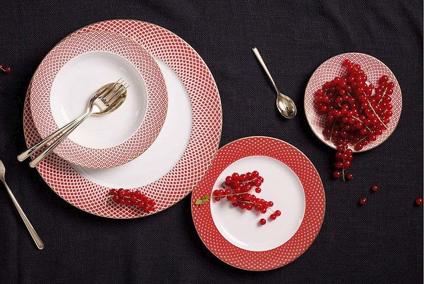 Dinner plate Francis Carreau porcelain red Rosenthal