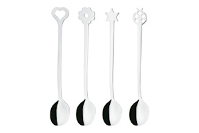 Party spoon set Party Portafortuna steel 4 pieces Sambonet