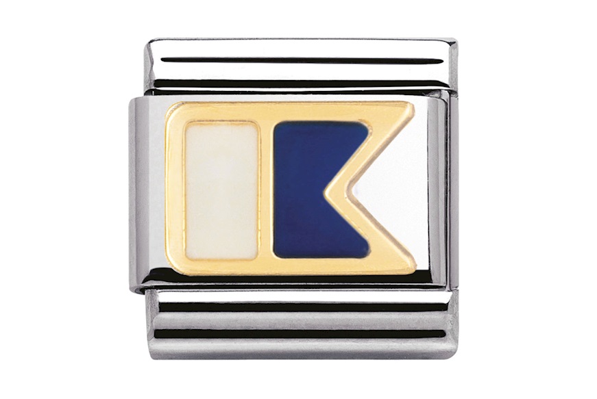 A letter nautical alphabet Composable steel gold and enamel Nomination