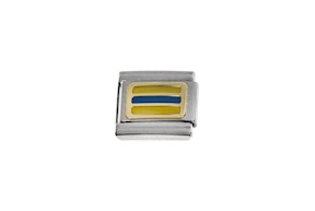 D letter nautical alphabet Composable steel gold and enamel Nomination