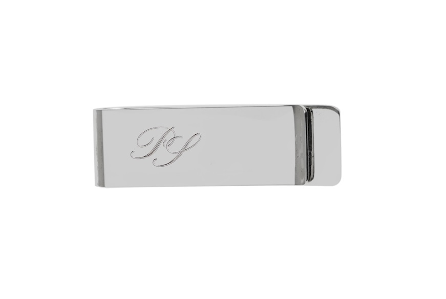 Money clip silver rectangular engraved Selezione Zanolli