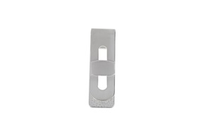 Fermasoldi argento con fascia orizzontale satinata Selezione Zanolli