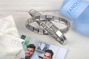 Coppia di bracciali Composable acciaio uno a me uno a te partner in crime Nomination
