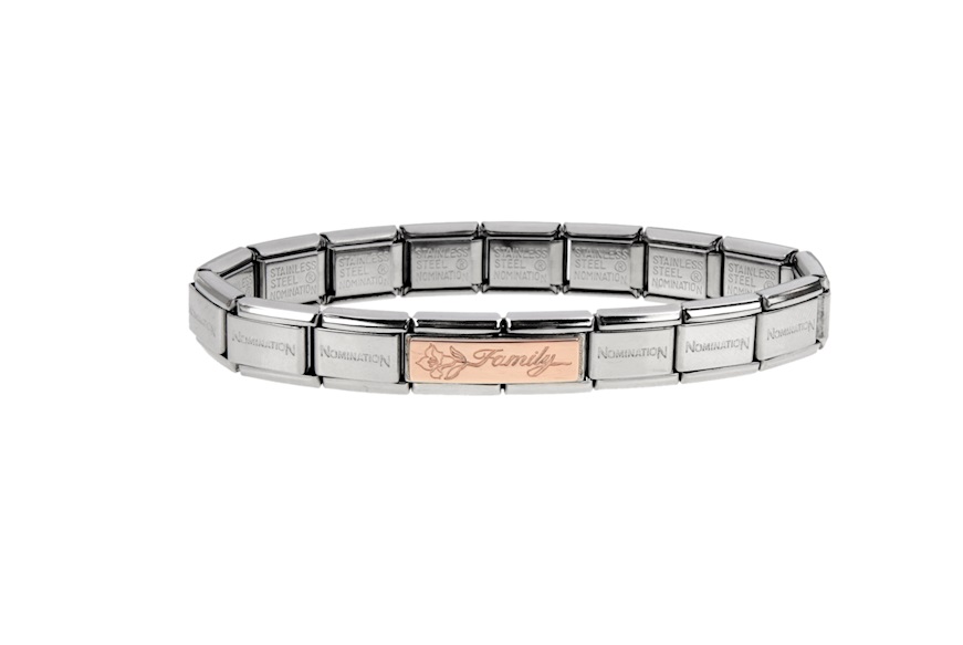 Bracelet Composable steel family Nomination