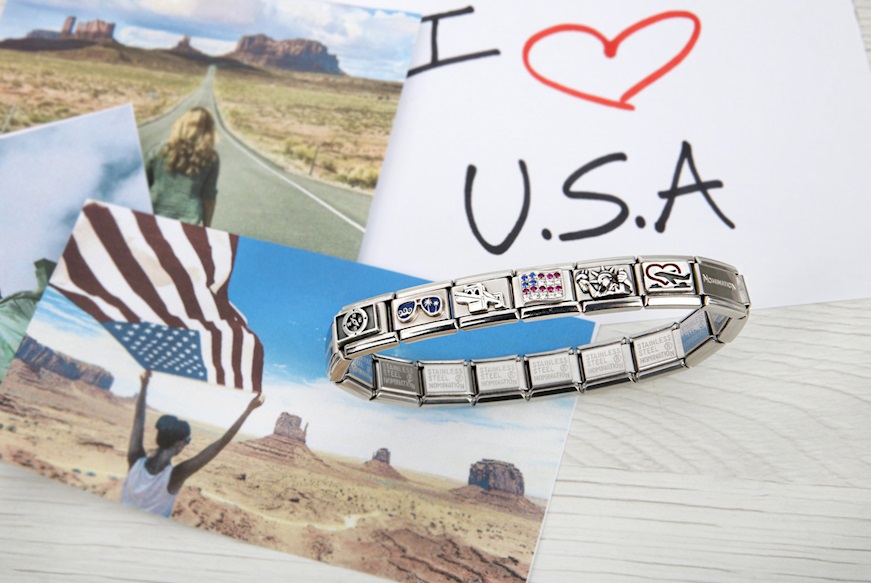 Bracelet Composable steel travelling USA Nomination
