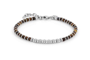 Bracciale Uomo Instinct acciaio e occhio di tigre Nomination