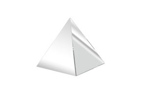 Fermacarte Piramide in vetro Selezione Zanolli