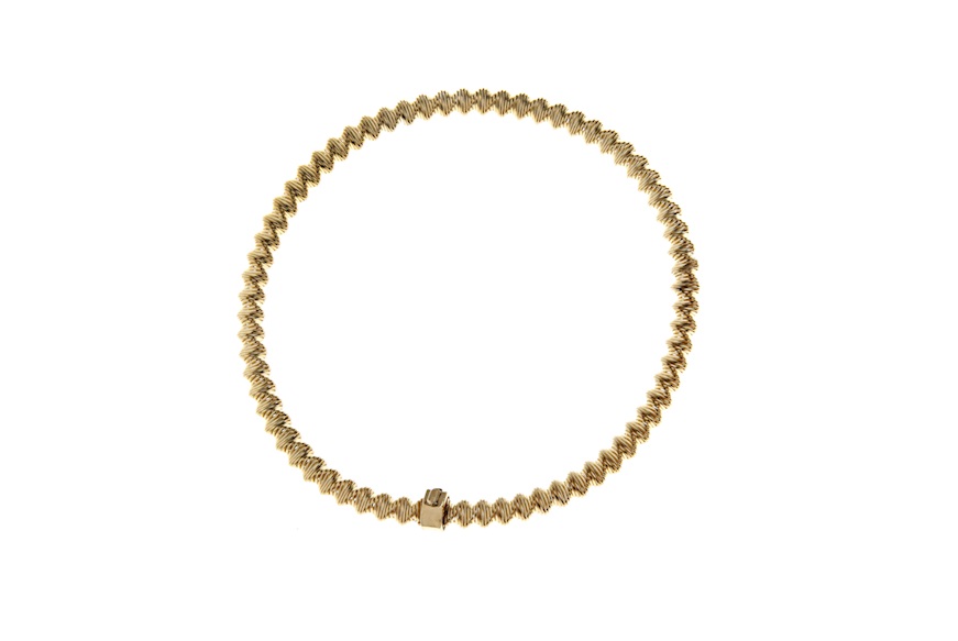 Bracelet silver gilded elastic spiral Unoaerre