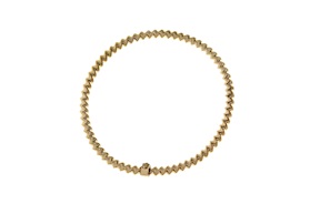 Bracciale argento dorato elastico a spirale piccolo