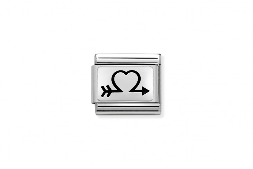 Open heart with arrow Composable steel and silver Nomination