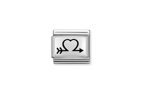 Open heart with arrow Composable steel and silver Nomination
