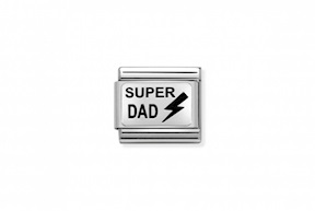 Super papà Composable acciaio e argento Nomination