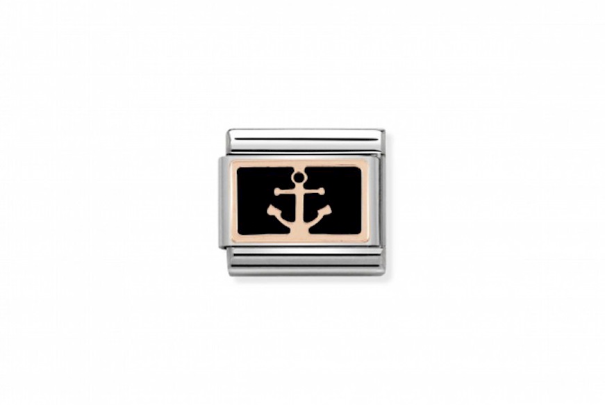 Anchor Composable steel rosegold and enamel Nomination