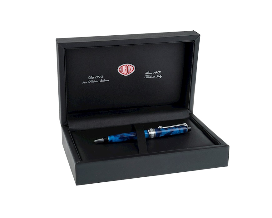 Penna a sfera Optima Auroloide screziata blu Aurora