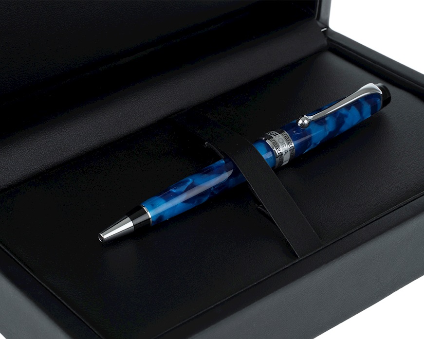 Penna a sfera Optima Auroloide screziata blu Aurora
