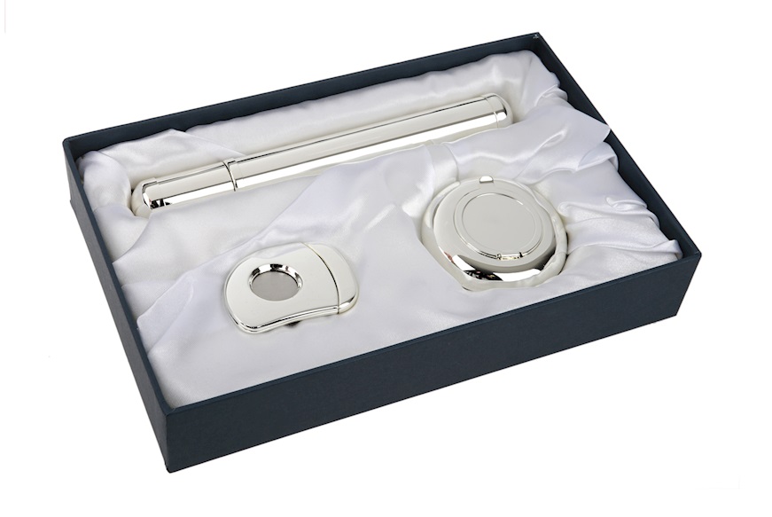 Smoke set silver plated 3 pieces Selezione Zanolli