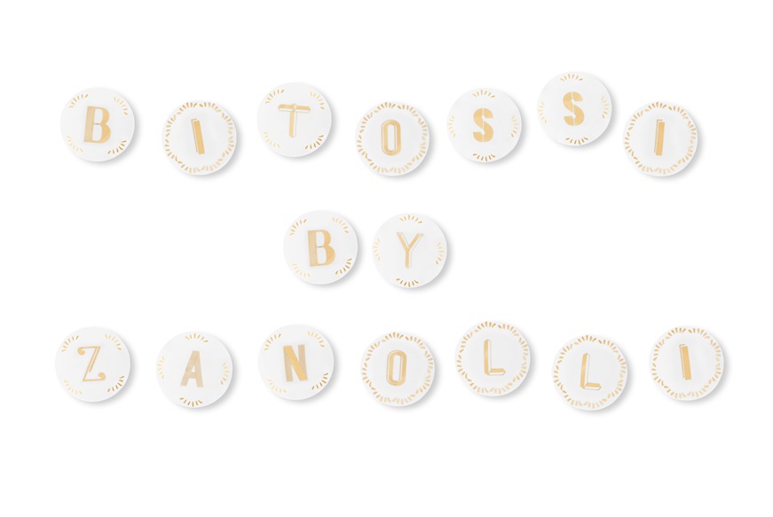 Little plate Lettering porcelain letter I Bitossi home