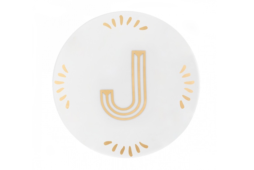 Little plate Lettering porcelain letter J Bitossi home