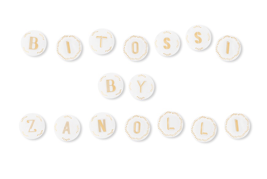 Little plate Lettering porcelain letter K Bitossi home