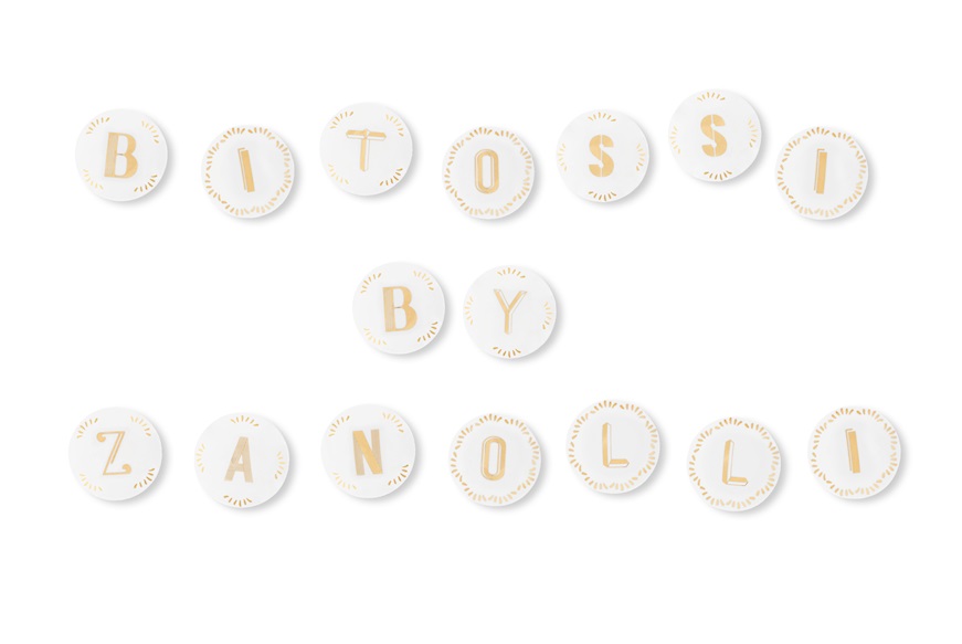Little plate Lettering porcelain letter T Bitossi home