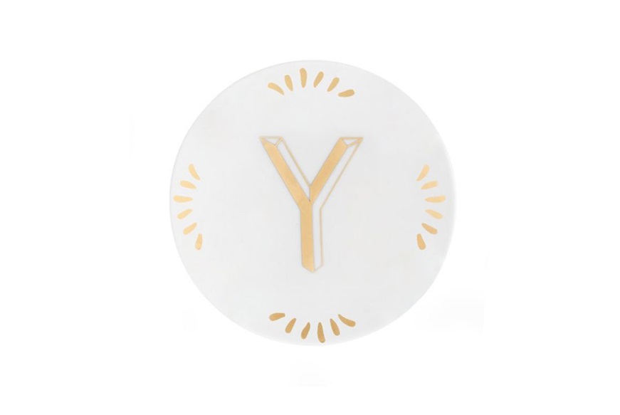 Little plate Lettering porcelain letter Y Bitossi home