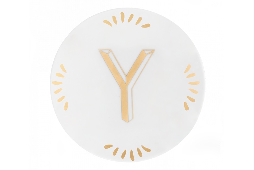 Little plate Lettering porcelain letter Y Bitossi home