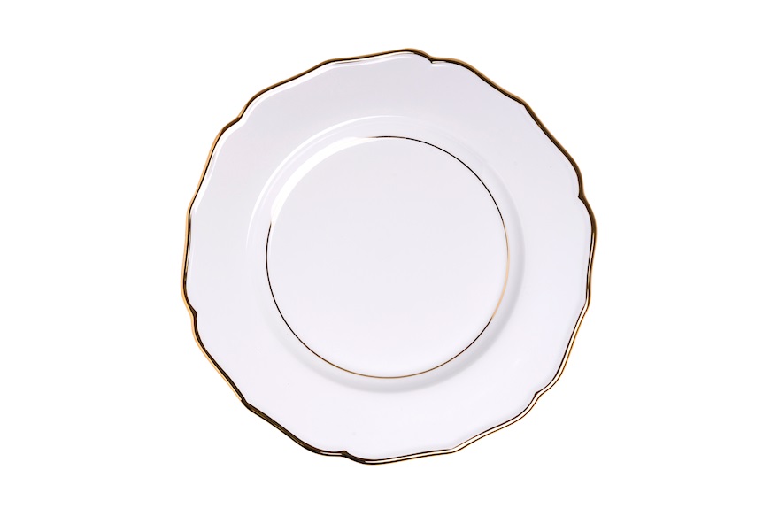 Fruit plate Glamour porcelain double gold rim Bitossi home