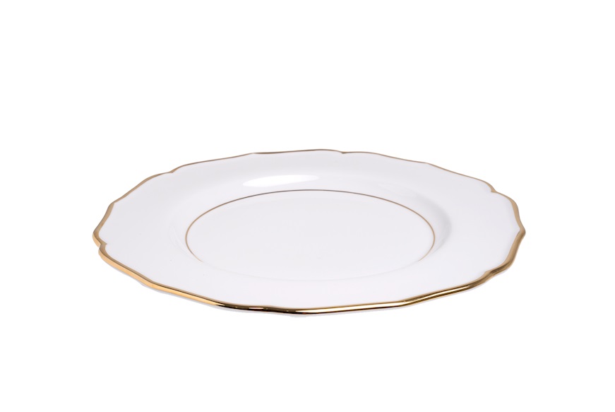 Fruit plate Glamour porcelain double gold rim Bitossi home
