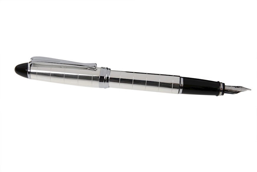 Fountain pen Ipsilon Rigorosa silver Special edition Aurora