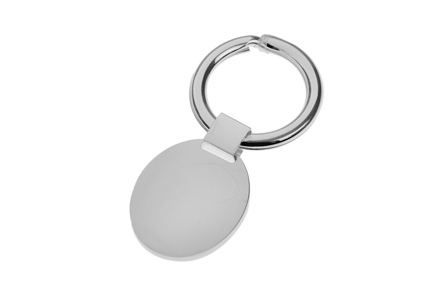 Keychain silver with oval plate Selezione Zanolli