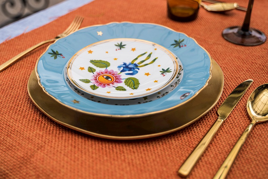 Dinner plate La Tavola Scomposta porcelain Bitossi home