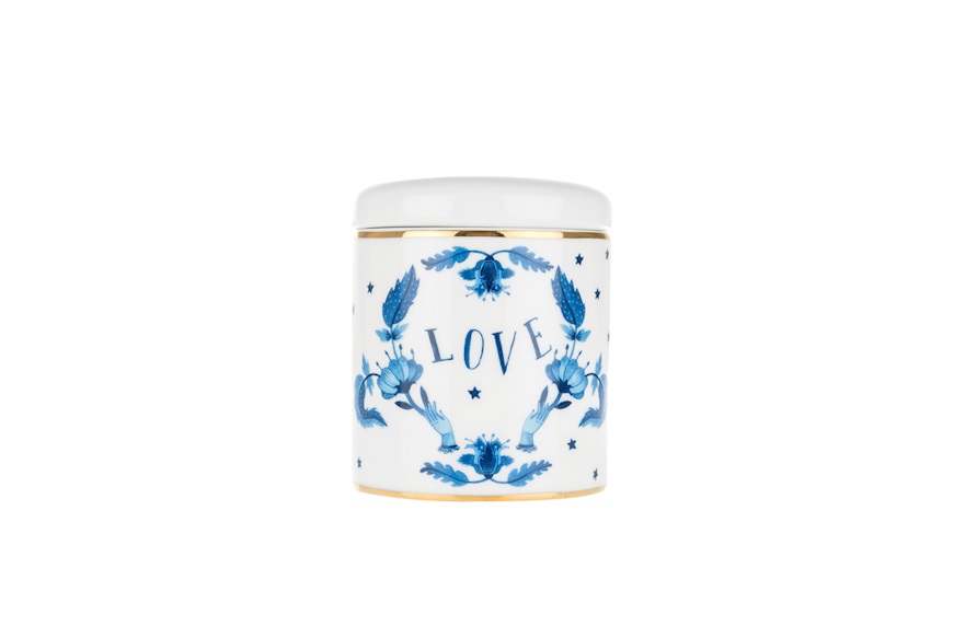 Fragrant candle La Tavola Scomposta porcelain Love Bitossi home