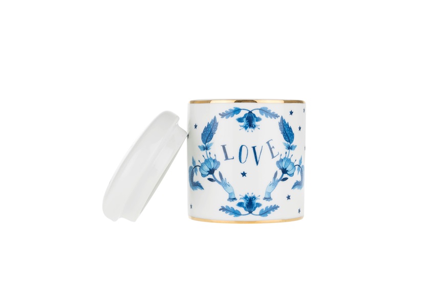 Fragrant candle La Tavola Scomposta porcelain Love Bitossi home