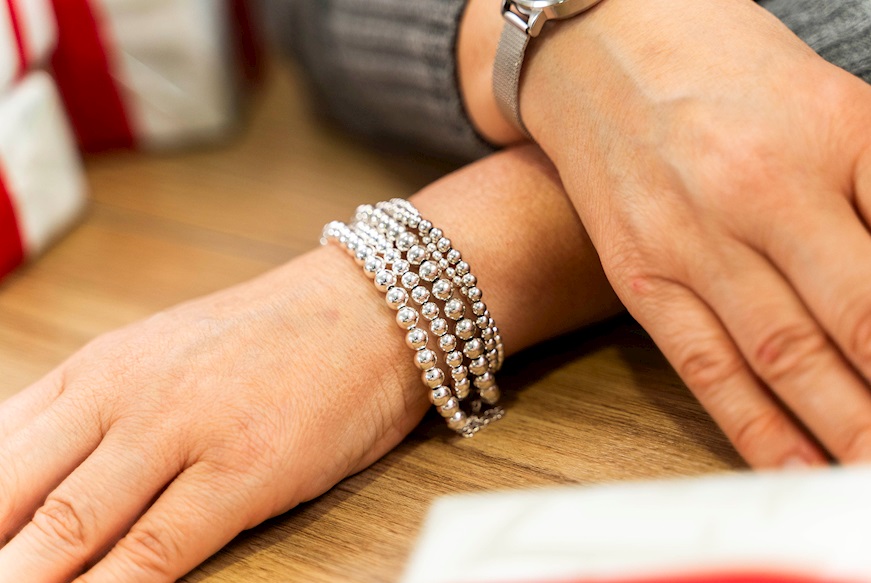 Bracciale a palle argento con allungo Selezione Zanolli